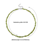 Natürliche Peridot Halskette, ca. 45 cm 316L Edelstahl ca. 90.00 ct