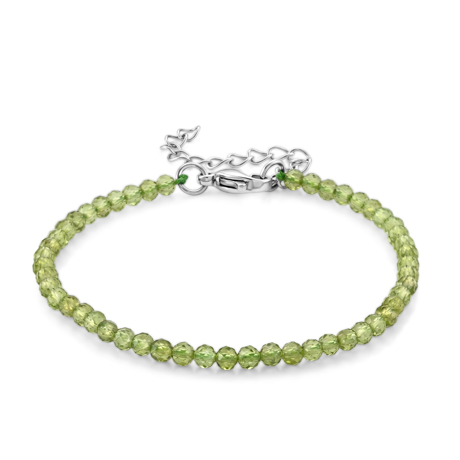 Natürliches Peridot Armband ca. 18 cm 316L Edelstahl ca. 15.00 ct
