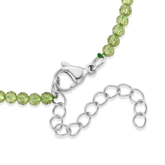Natürliches Peridot Armband ca. 18 cm 316L Edelstahl ca. 15.00 ct
