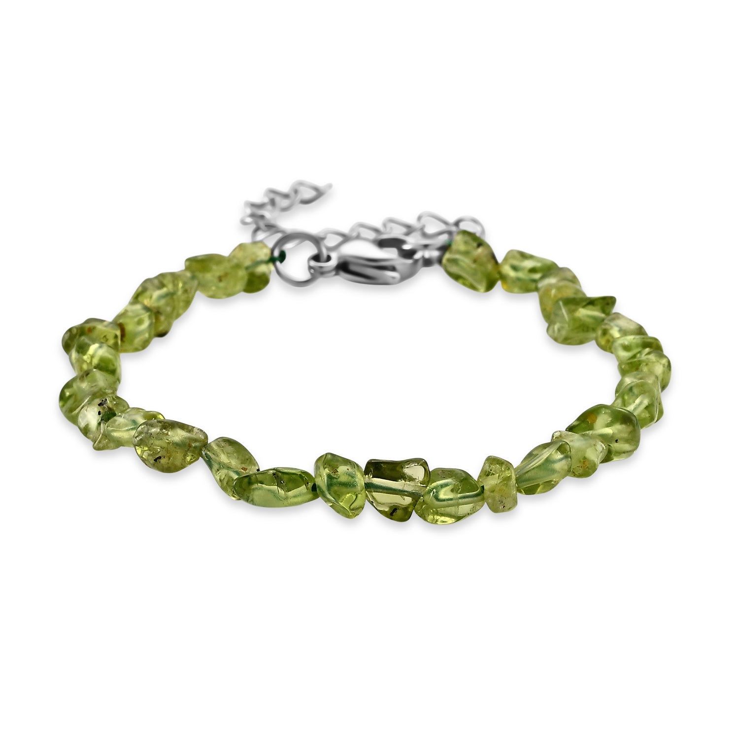 Natürliches Peridot Armband, ca. 18 cm 316L Edelstahl ca. 30.00 ct