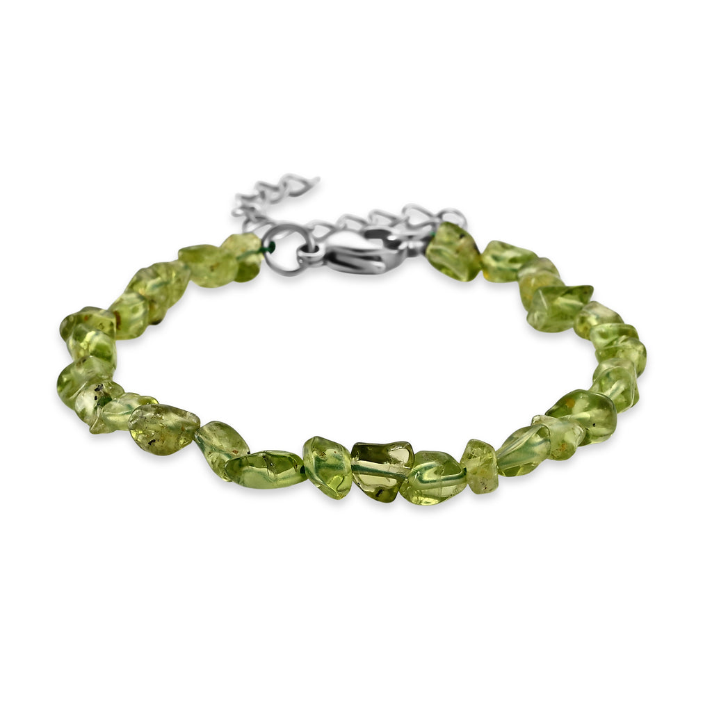 Natürliches Peridot Armband, ca. 18 cm 316L Edelstahl ca. 30.00 ct