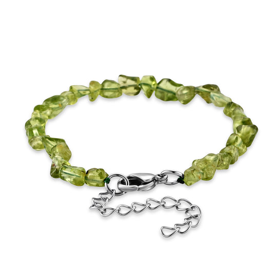 Natürliches Peridot Armband, ca. 18 cm 316L Edelstahl ca. 30.00 ct