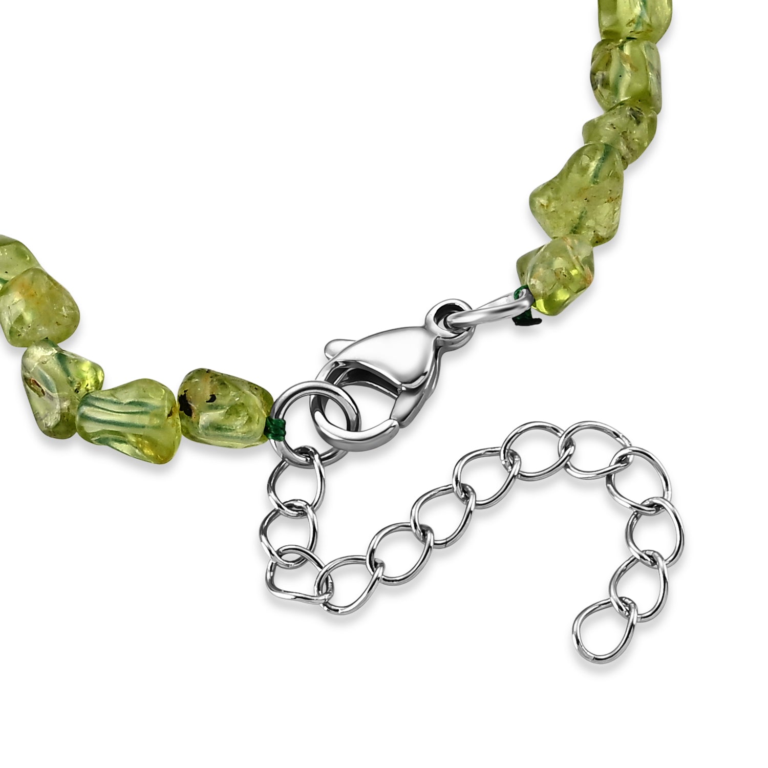 Natürliches Peridot Armband, ca. 18 cm 316L Edelstahl ca. 30.00 ct