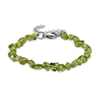 Natürliches Peridot Armband, ca. 18 cm 316L Edelstahl ca. 30.00 ct