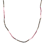 Mehrfarbige-Turmalin Halskette ca. 45 cm 316L Edelstahl ca. 20.00 ct