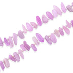 Kunzit, Weiße Süßwasser Perle (2-3mm) Halskette ca. 45 cm 316L Edelstahl 170.00 ct