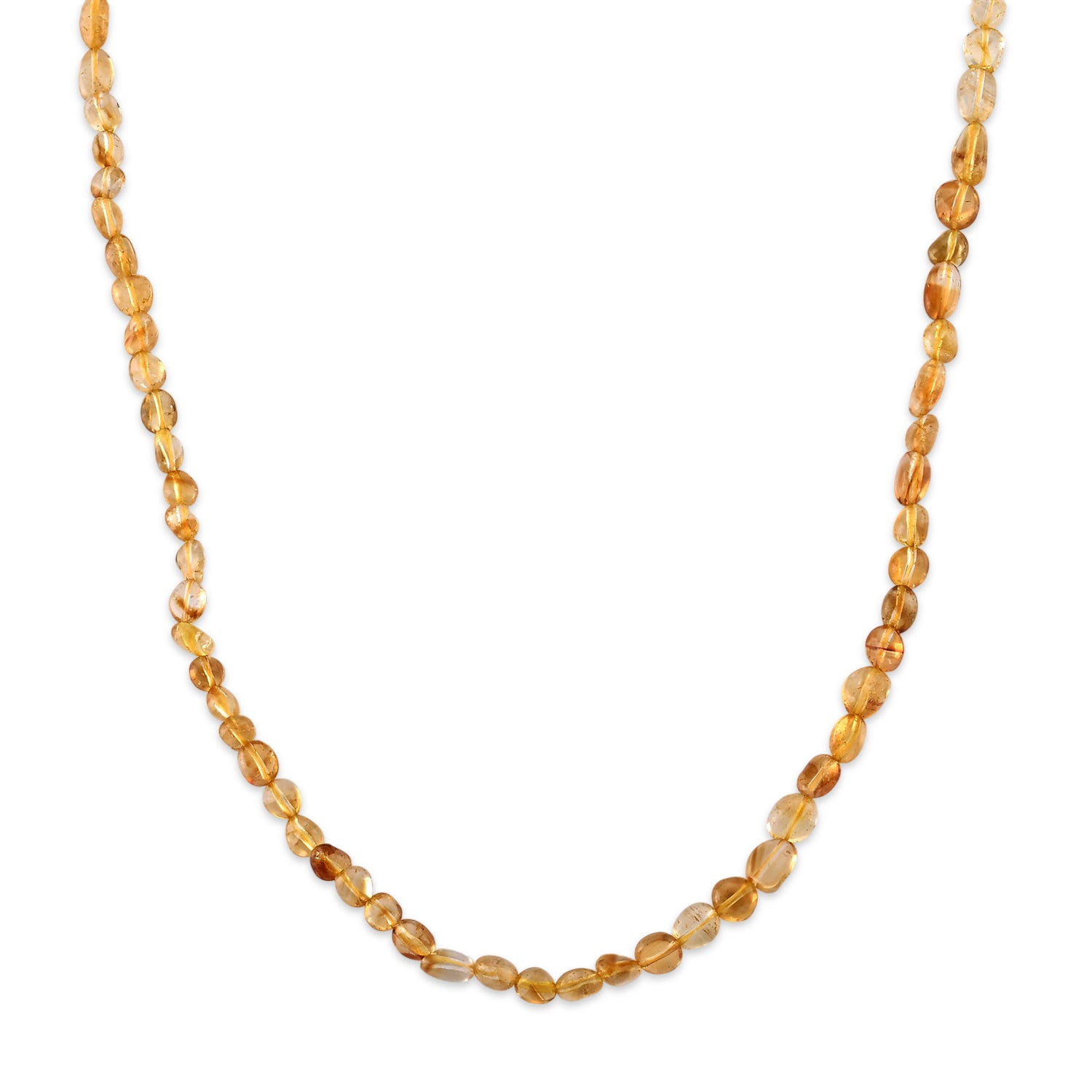 Citrin Halskette ca. 50 cm 316L Edelstahl ca. 115.00 ct