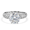 D'Joy Moissanit Ring 925 Silber Rhodiniert (Größe 18.00) ca. 2,19 ct