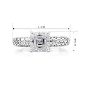 D'Joy Moissanit Ring 925 Silber Rhodiniert (Größe 18.00) ca. 1,90 ct
