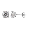 D'Joy Moissanit Ohrringe, 925 Silber rhodiniert - 2 ct.