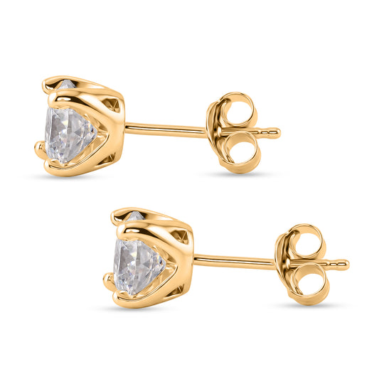 D'Joy Moissanit Ohrringe 925 Silber Rhodiniert ca. 2.02 ct
