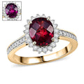 LUXURIANT DIAMOND - AAA Farbwechsel Granat, Lab Grown Diamant Ring 417 Gold (Größe 18.00) ca. 2,84 ct