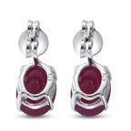 D'Joy AA Burmesischer Rubin Ohrringe 925 Silber Rhodiniert ca. 3,30 ct.