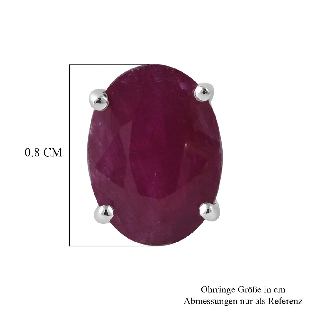 D'Joy AA Burmesischer Rubin Ohrringe 925 Silber Rhodiniert ca. 3,30 ct.