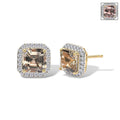 LUXORO AAA Turkizit, Weißer Diamant Ohrringe 417 Gold ca. 3,85 ct.