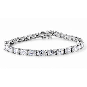 D'Joy Moissanit (Radiant) Armband ca. 20 cm 925 Silber Rhodiniert ca. 16.81 ct