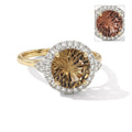 LUXORO AAA Turkizit, Weißer Diamant Ring 417 Gold (Größe 18.00) ca. 3,77 ct