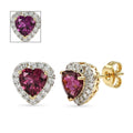 LUXURIANT DIAMOND - AAA Farbwechsel Granat, Lab Grown Diamant Ohrringe 417 Gold ca. 2,95 ct.