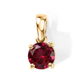 LUXURIANT DIAMOND - AAA Lab Grown Rubin Anhänger 925 Silber Gold ca. 1,37 ct.