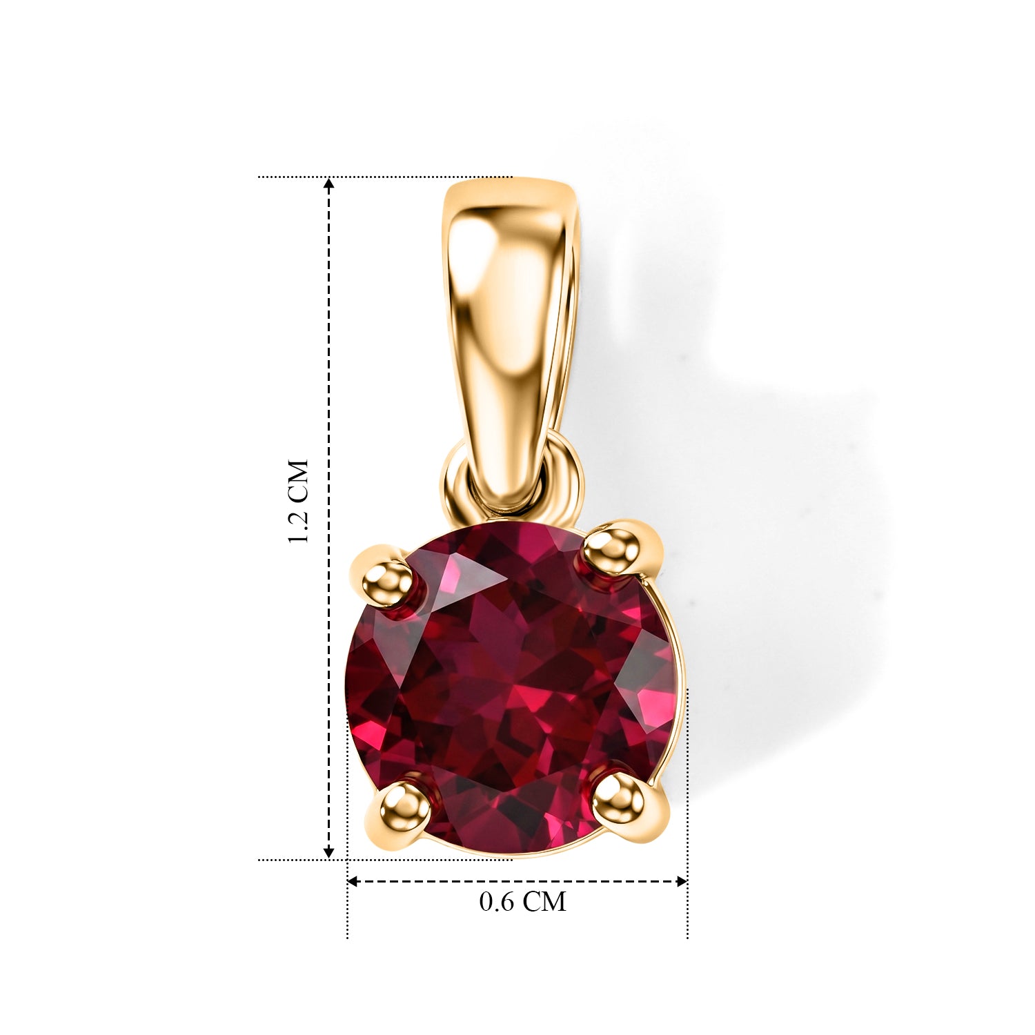 LUXURIANT DIAMOND - AAA Lab Grown Rubin Anhänger 925 Silber Gold ca. 1,37 ct.