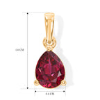 LUXURIANT - AAA Lab Grown Rubin Anhänger 925 Silber Gold ca. 1.67 ct