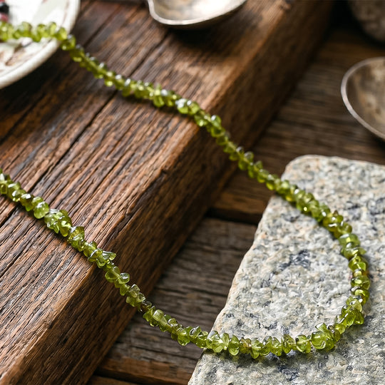 Natürliche Peridot Halskette 78 cm ca. 250.00 ct