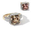 LUXORO AAA Turkizit, Weißer Diamant Ring 417 Gold (Größe 19.00) ca. 5,19 ct