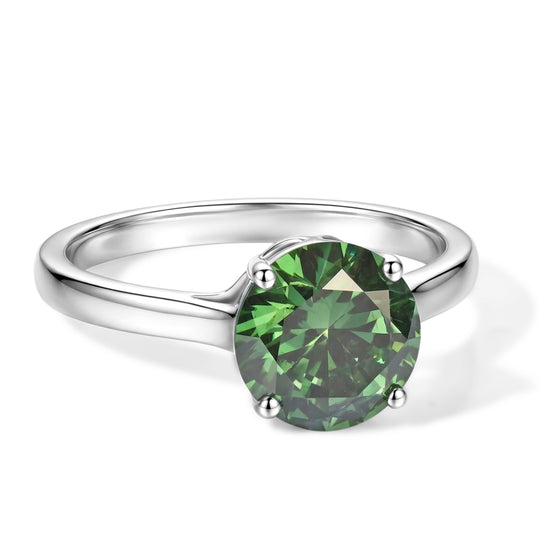 LUXURIANT  (10-16 Werktage Lieferzeit)  2,00 ct. VS-EF grüner Labor Diamant Ring in 417 Weißgold