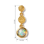 D'Joy AA Natürlicher, äthiopischer Welo Opal Ohrringe 925 Silber 585 Vergoldet ca. 1,02 ct.