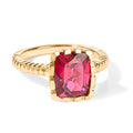 LUXURIANT - AAA Lab Grown Rubin Ring 925 Silber 750 Gelbgold vermeil (Größe 17.00) ca. 4,75 ct