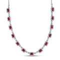 D'Joy AA Farbwechsel Granat, Moissanit AGI zertifiziert Halskette ca. 45 cm 925 Silber Rhodiniert ca. 13,50 ct.