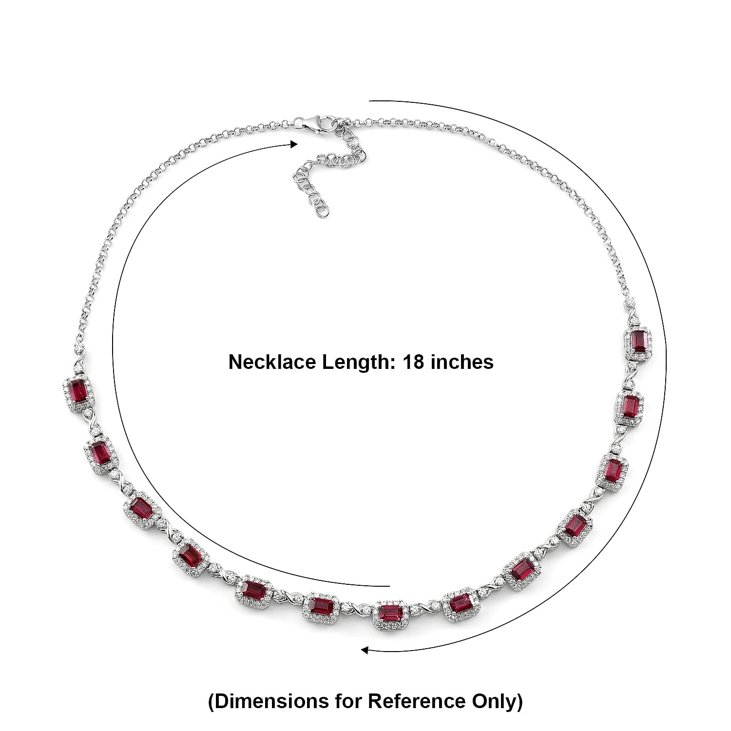 D'Joy AA Farbwechsel Granat, Moissanit AGI zertifiziert Halskette ca. 45 cm 925 Silber Rhodiniert ca. 13,50 ct.
