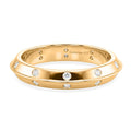 LUXURIANT SGL zertifizierter SI-GH Labor Diamant Ring, 925 Silber 750 Gelbgold Vermeil - 0,26 ct.