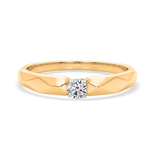 LUXURIANT SI-GH Labor Diamant Solitär Ring, 925 Silber rhodiniert - 0,20 ct.