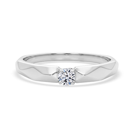 LUXURIANT SI-GH Labor Diamant Solitär Ring, 925 Silber rhodiniert - 0,20 ct.