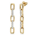 LUXURIANT SGL zertifizierte SI-GH Labor Diamant Ohrringe, 925 Silber 750 Gelbgold Vermeil - 0,26 ct.