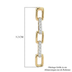 LUXURIANT SGL zertifizierte SI-GH Labor Diamant Ohrringe, 925 Silber 750 Gelbgold Vermeil - 0,26 ct.