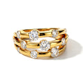 D'Joy Moissanit Ring 925 Silber 750 Vergoldet (Größe 16.00) ca. 1,95 ct