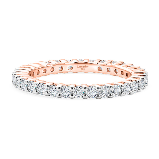 LUXURIANT DIAMOND - Lab Grown Diamant SI-GH Ring 925 Silber 750 Roségold vermeil (Größe 17.00) ca. 0,95 ct