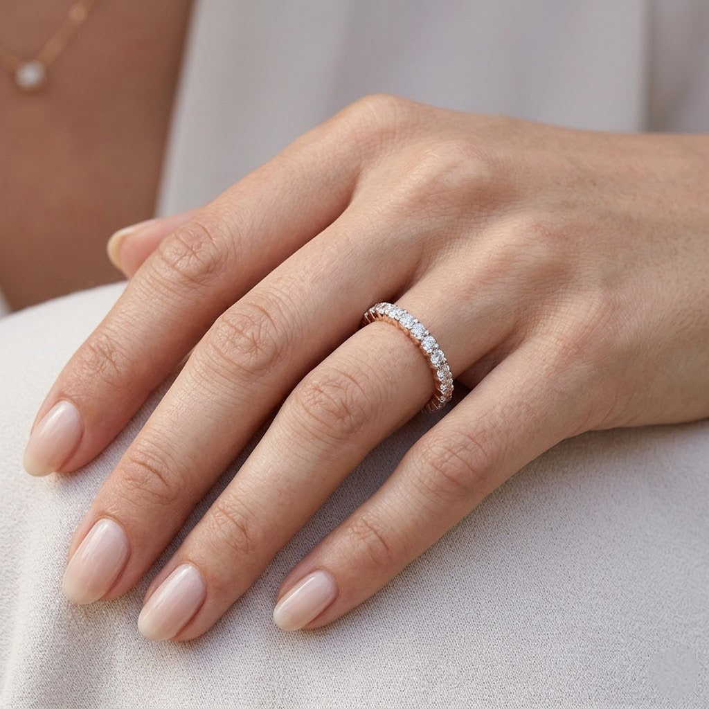LUXURIANT DIAMOND - Lab Grown Diamant SI-GH Ring 925 Silber 750 Roségold vermeil (Größe 20.00) ca. 0,99 ct