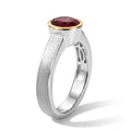 D'Joy Lab Grown Padparadscha-Saphir Ring 925 Silber Rhodiniert und 750 Gelbgold Vermeil (Größe 18.00) ca. 1,87 ct