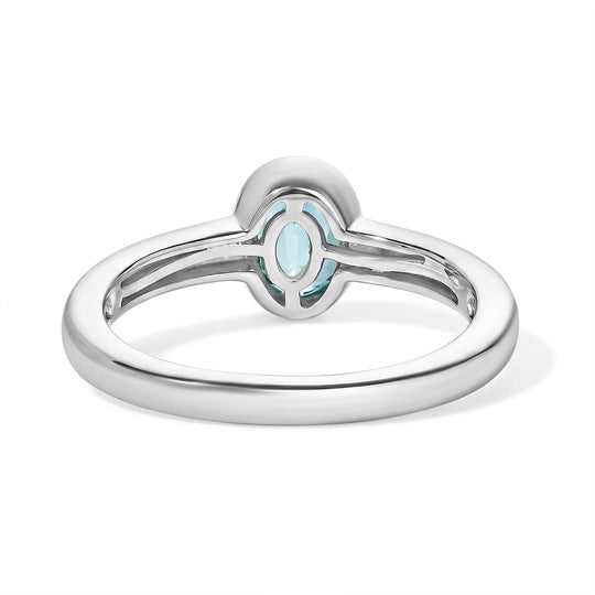 D'Joy AA Labor Paraiba Yag Solitär Ring, 925 Silber rhodiniert - 1,42 ct.