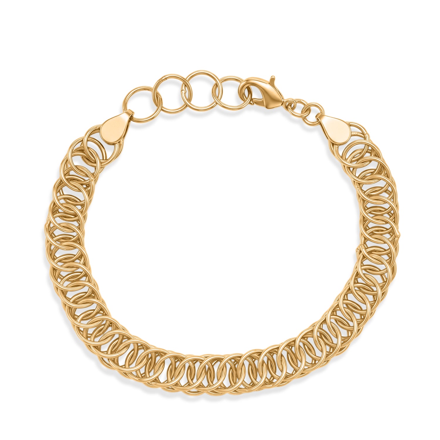 EVER TRUE Bronzella Kollektion-Reine Bronze 750 Vergoldet geflochtenes Armband ca. 16.5 cm ca. 11,00g
