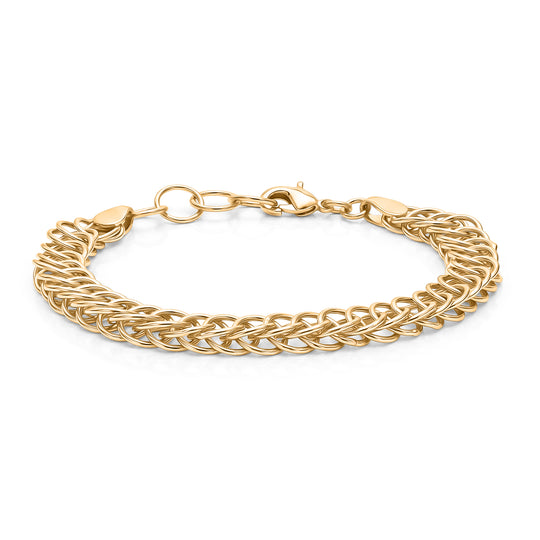 EVER TRUE Bronzella Kollektion-Reine Bronze 750 Vergoldet geflochtenes Armband ca. 16.5 cm ca. 11,00g