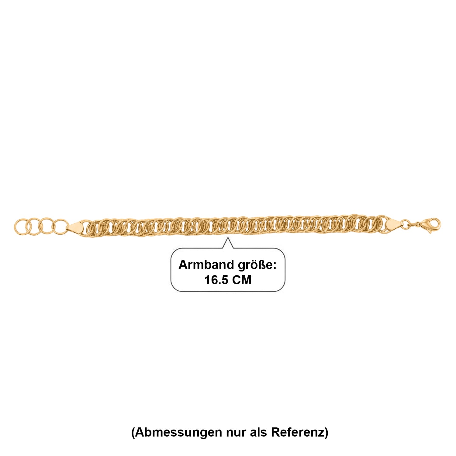EVER TRUE Bronzella Kollektion-Reine Bronze 750 Vergoldet geflochtenes Armband ca. 16.5 cm ca. 11,00g