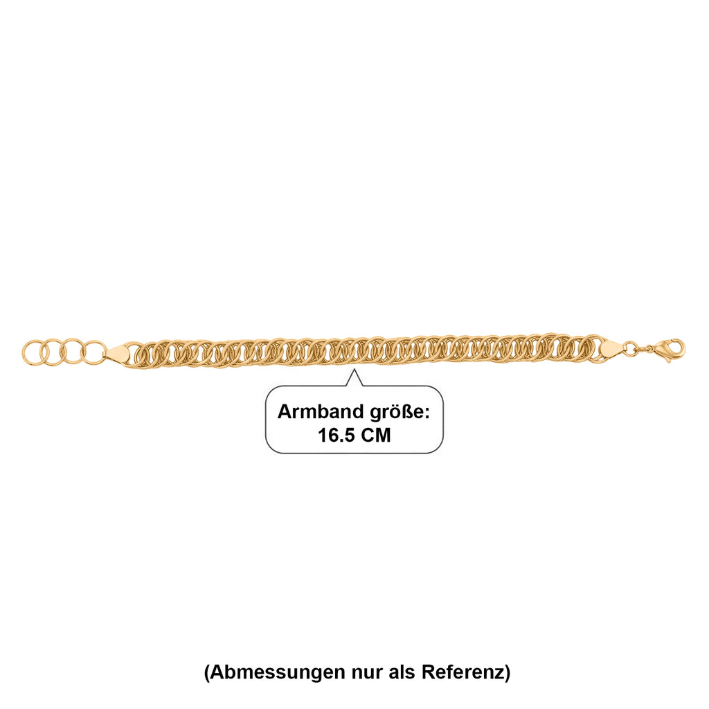 EVER TRUE Bronzella Kollektion-Reine Bronze 750 Vergoldet Armband ca. 16.5 cm ca. 11,00g