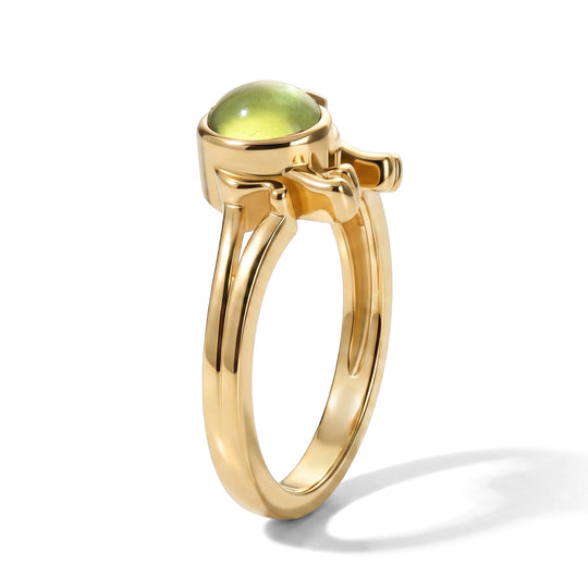 EVER TRUE AA Peridot, Schwarzer Spinell Ring 950 Kupfer (Größe 20.00) ca. 1,07 ct