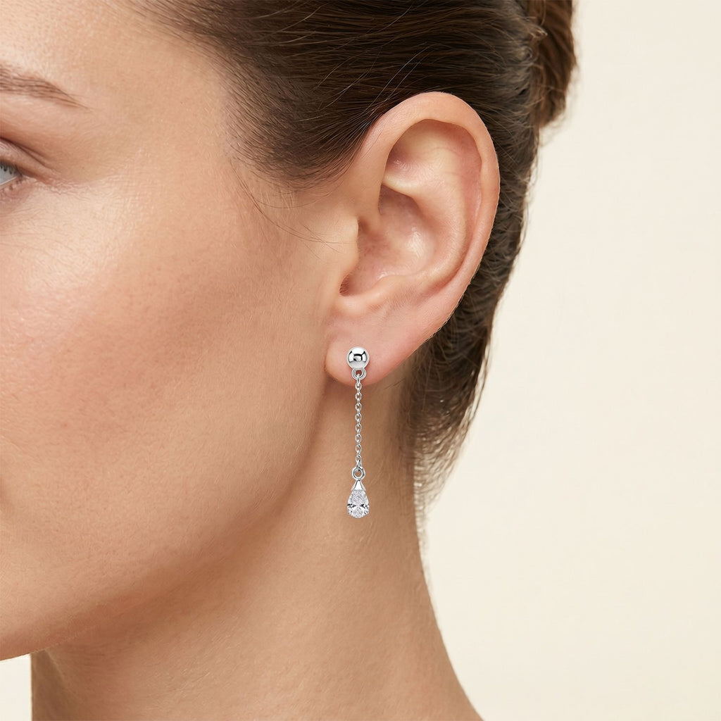 LUXURIANT DIAMOND - Lab Grown Diamant VS-EF Ohrringe 925 Silber Rhodiniert ca. 1,08 ct.