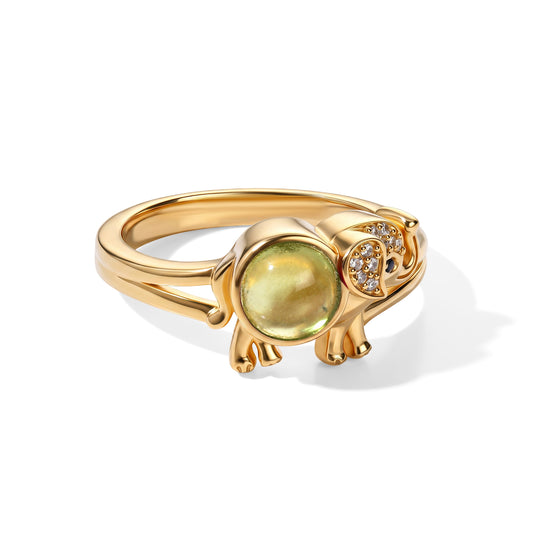 EVER TRUE AA Peridot, Schwarzer Spinell Ring 950 Kupfer (Größe 20.00) ca. 1,07 ct