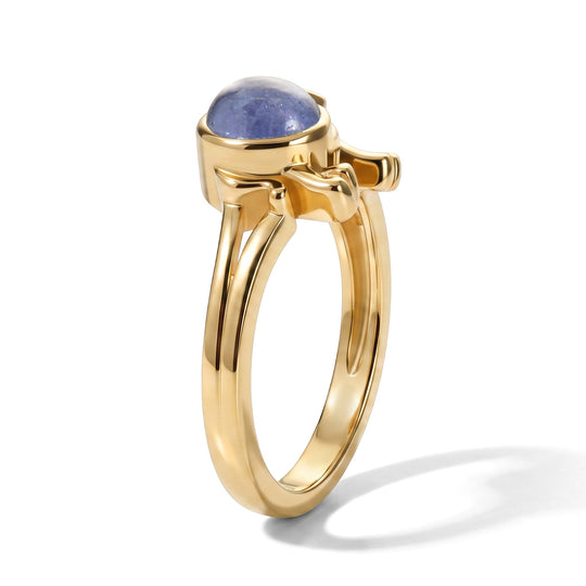EVER TRUE AA Tansanit, Schwarzer Spinell Ring 950 Kupfer (Größe 20.00) ca. 1,28 ct